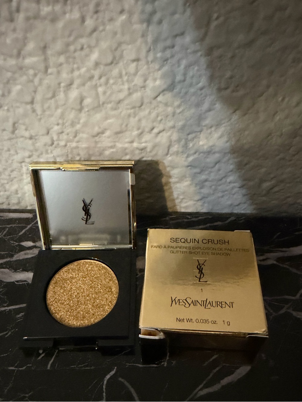 YSL Sequin crush eyeshadow 01 legendary gold